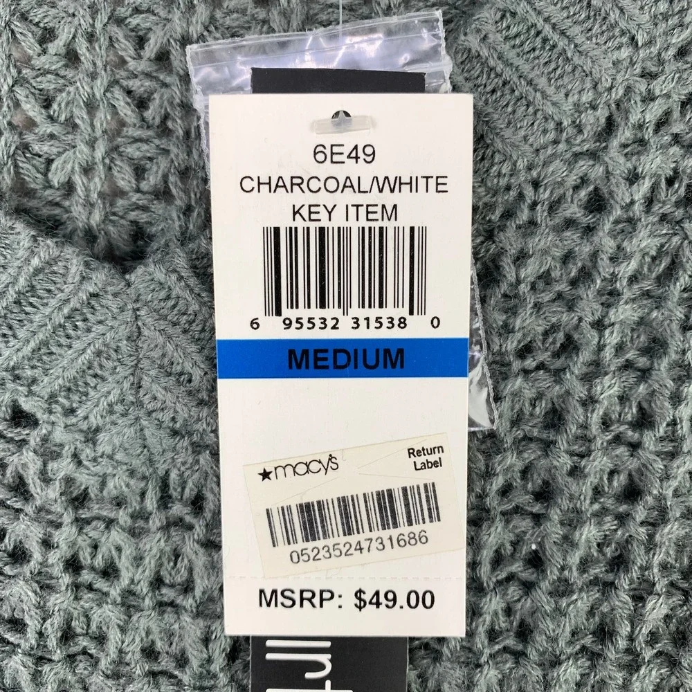 Ultra Flirt Sweater Womens M Green NWT Long Sleeve‎ Striped Preppy V-Neck